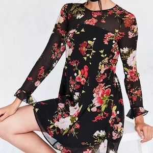 🎉 Bundle Deal: 4 for $20! 🎉 Sheer Black Kimchi Blue floral Dress